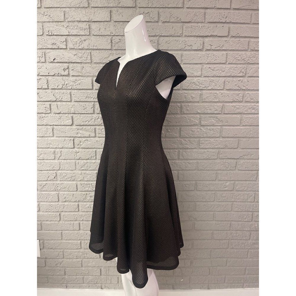 Julia Jordan Jacquard Split- Neck Fit & Flare Size 6 - Picture 7 of 14